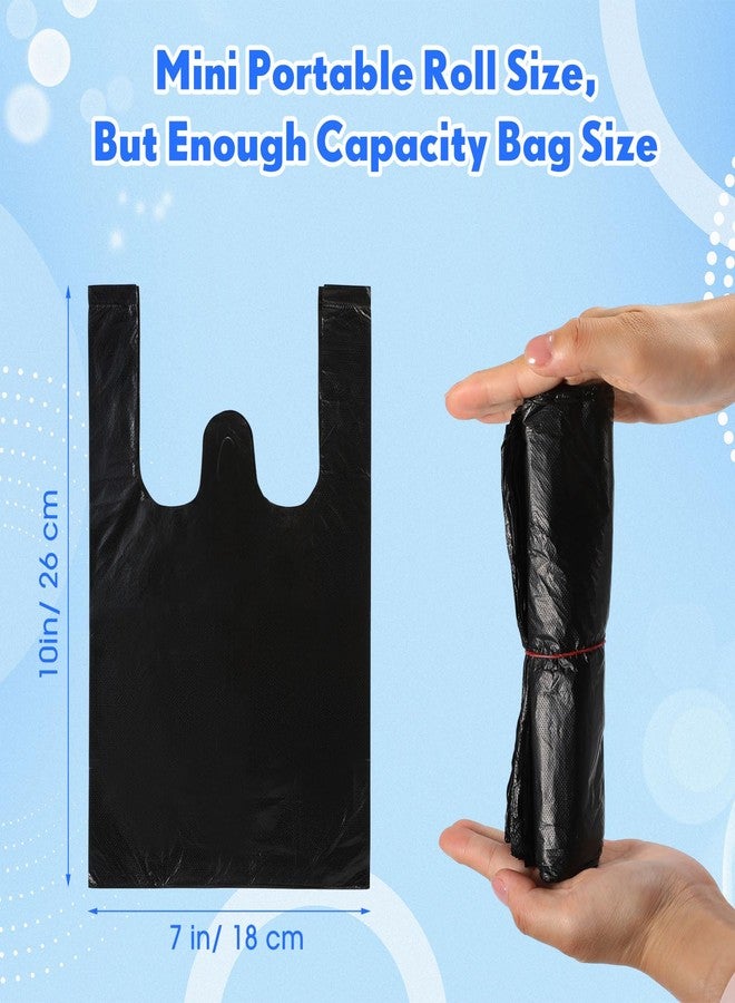 Lerheedi 2000 Pcs Black Sanitary Napkin Disposal Bags with Handles, Sanitary Disposal Bag 10.2 x 7.1inch, Black Trash Bags Women Personal Waste Bag for Tampons, Pads, Liners - Image 2